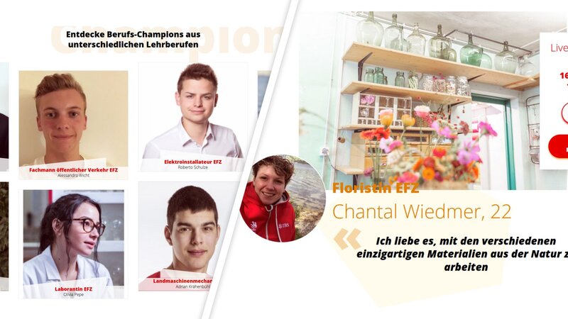 SwissSkills Connect ist online: 200 Berufs-Champions gewähren Einblicke in ihr Berufsleben